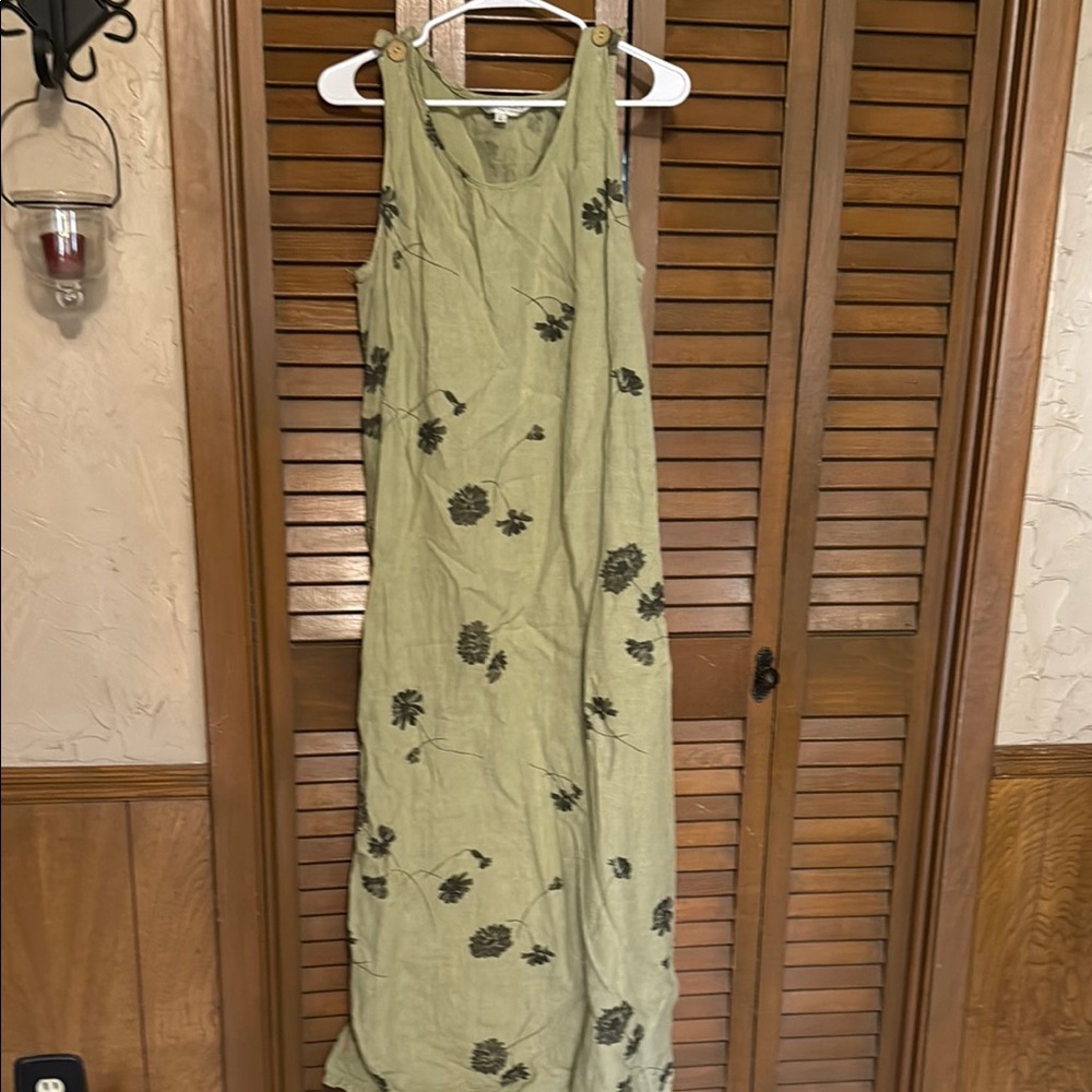 JohnPaulRichard Green Halter Sundress Maxi